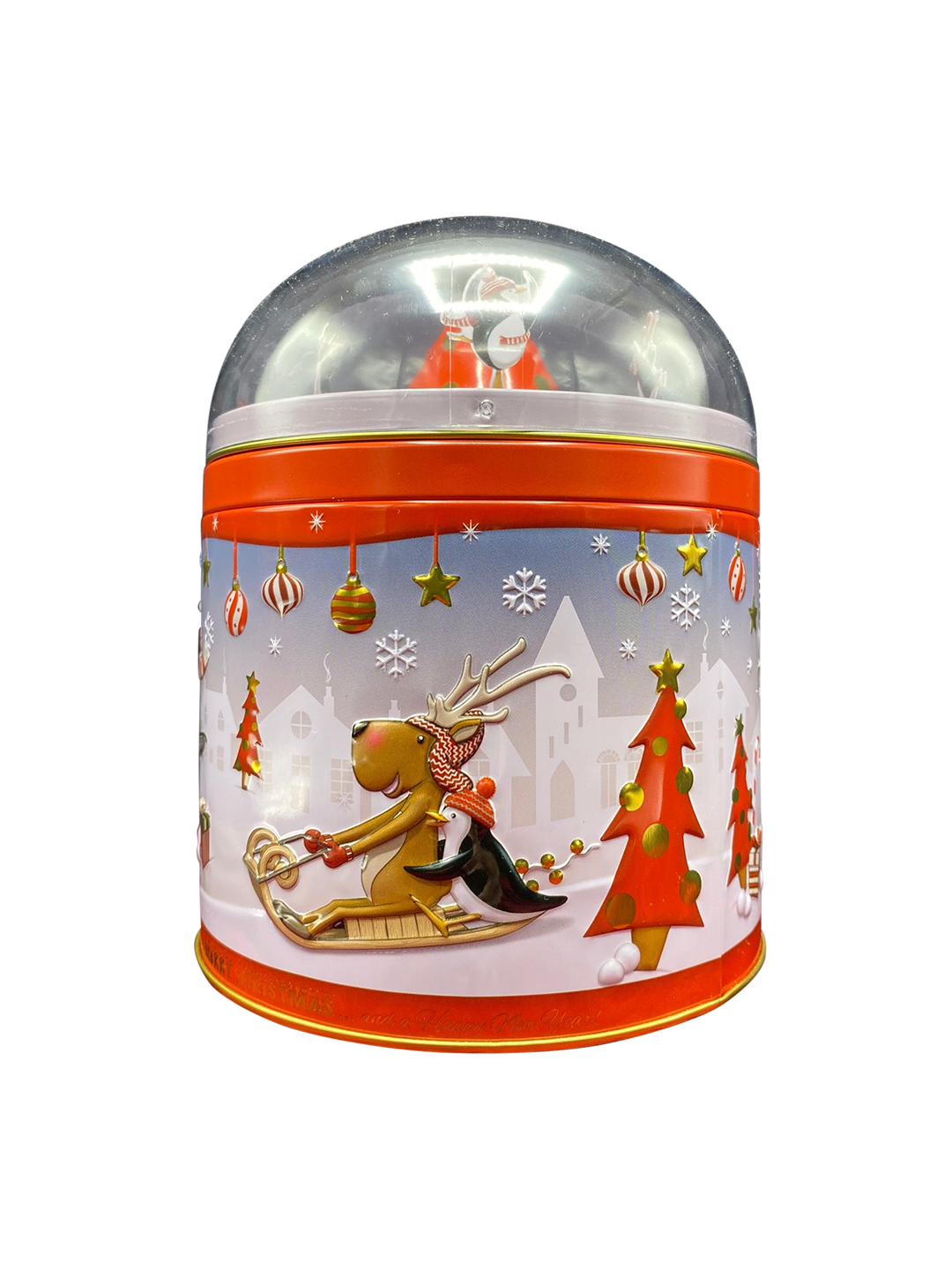 Spieluhrdose Pinguin rot 