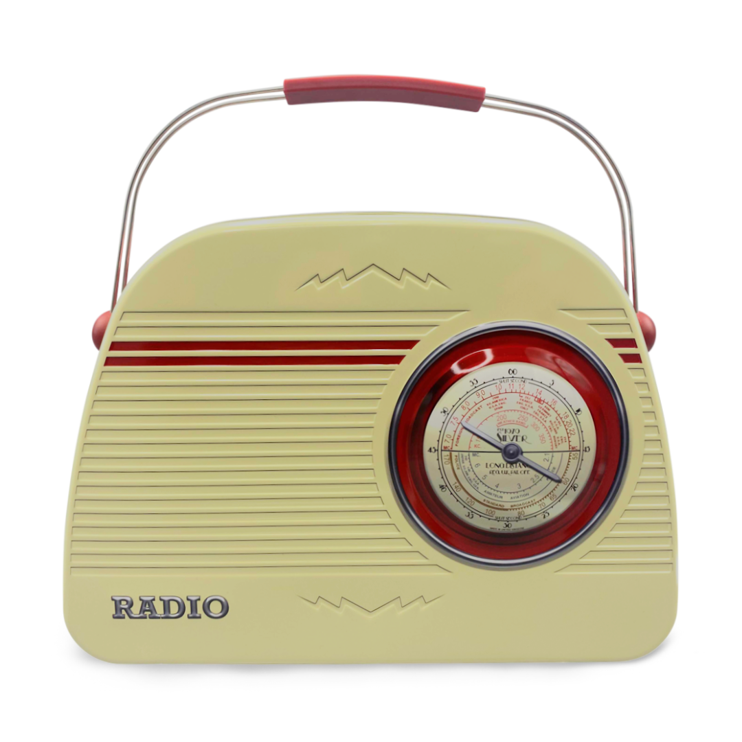 Rundes Radio beige  